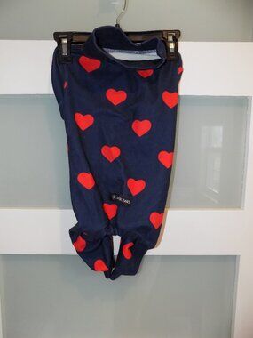 Spark Paws Dog Valentine's Day Navy Blue W/Red Hearts Pajamas Size XL